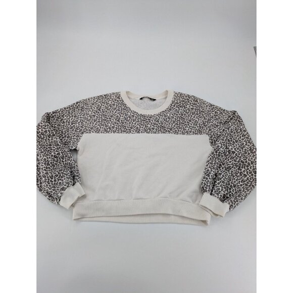 Abercrombie‎ & Fitch Pullover Sweatshirt Size XSmall Y2K Leopard - Picture 1 of 6